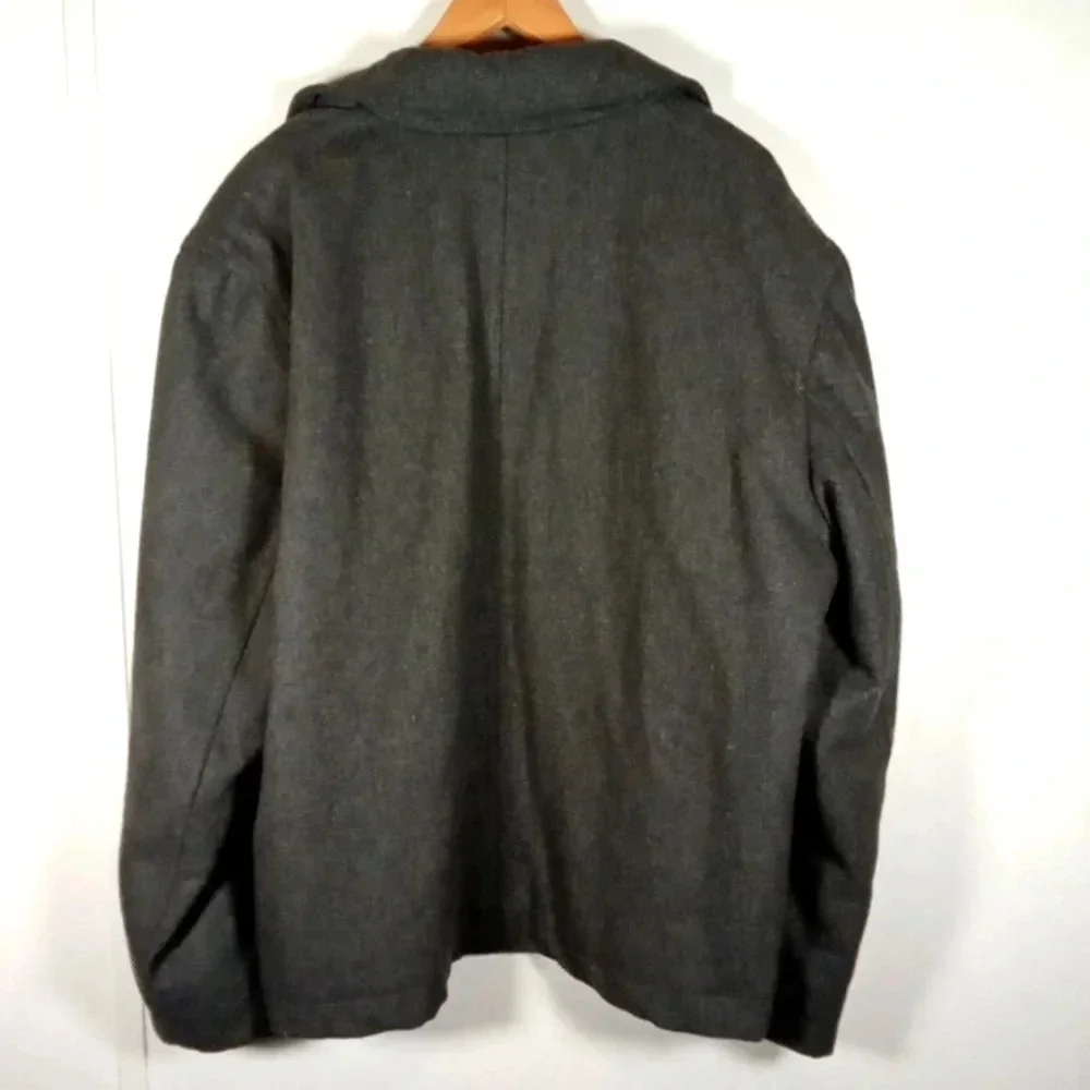 Steve & Barry's the wool mammoth jacket size gray plea coat 2X large  lined